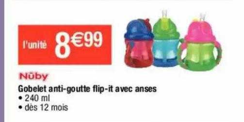 Gobelet Anti-goutte Flip-it Avec Anses Nûby