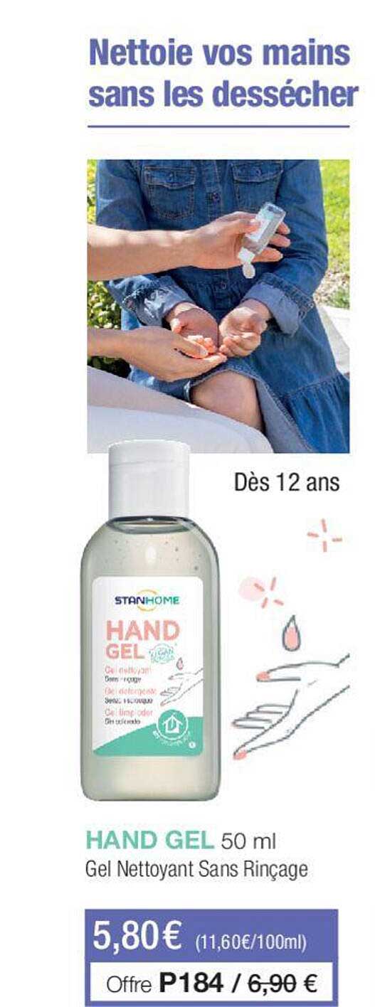 hand gel gel nettoyant sans rinçage