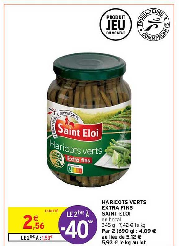 haricots verts extra fins saint éloi