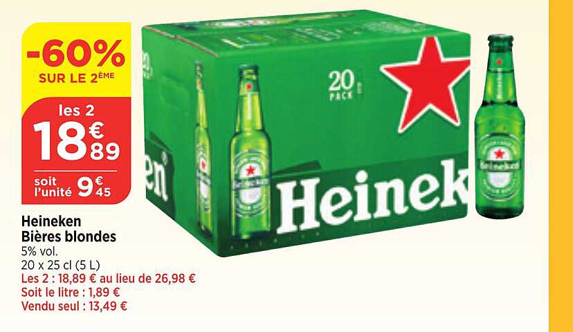 Heineken Bières Blondes