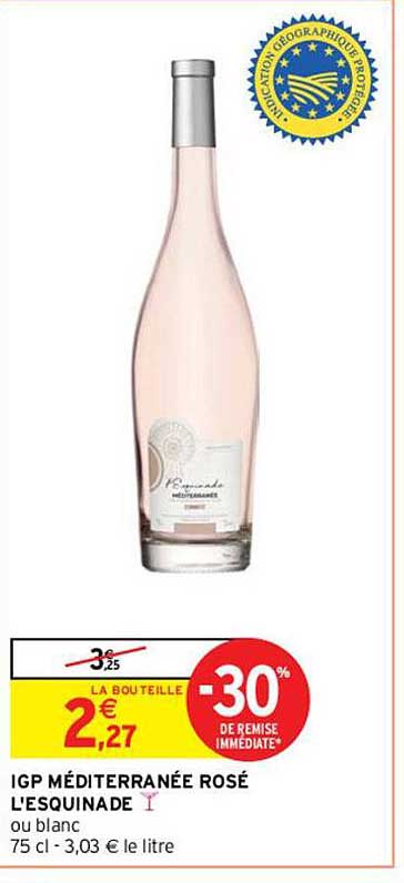 Igp Méditerranée Rosé L'esquinade