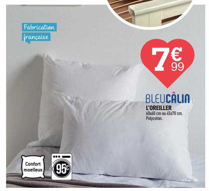 l'oreiller bleucâlin