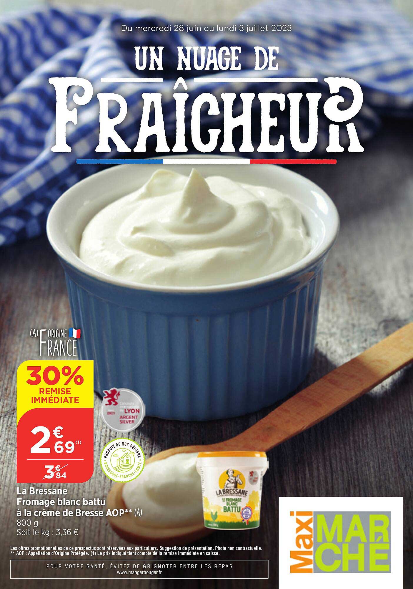 la bressane fromage blanc battu à la crème de bresse aop