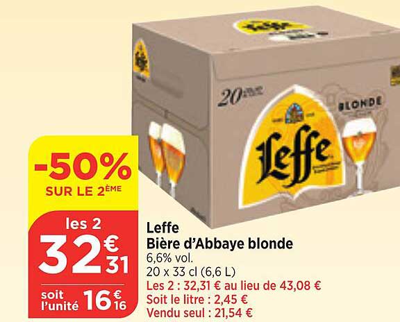 Leffe Bière D'abbaye Blonde