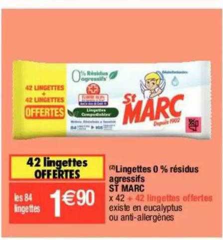 lingettes 0% résidus agressifs st marc