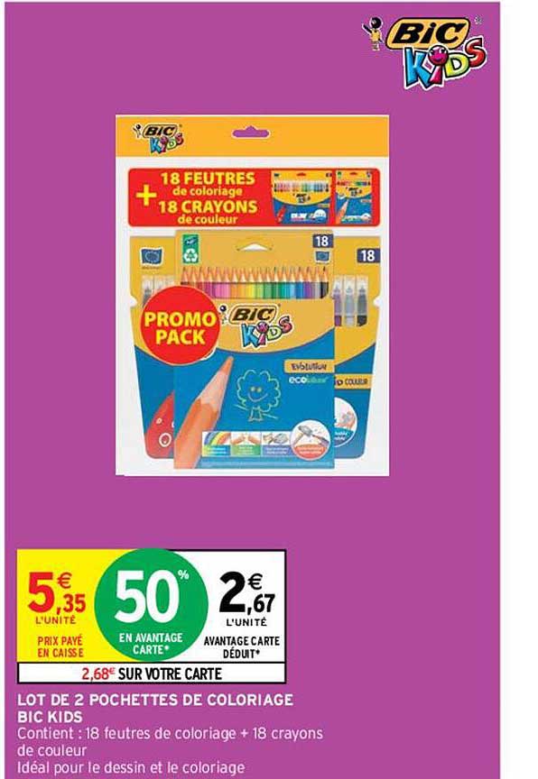 Lot De 2 Pochettes De Coloriage Bic Kids