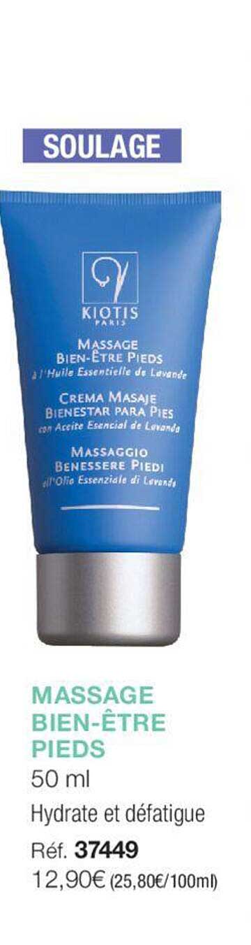 massabe gien-être pieds hydrate et défatique