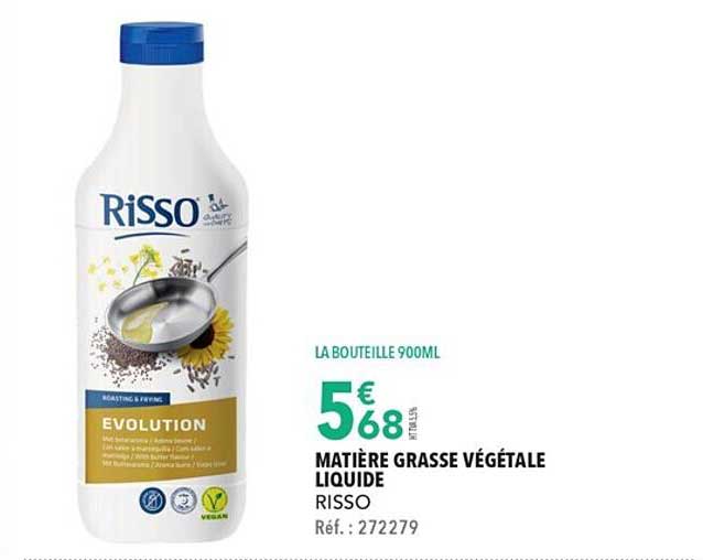 matière grasse végétale liquide risso