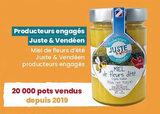 miel de fleurs d'été juste & vendéen