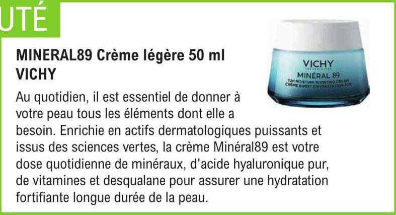 mineral89 crème légère 50ml vichy