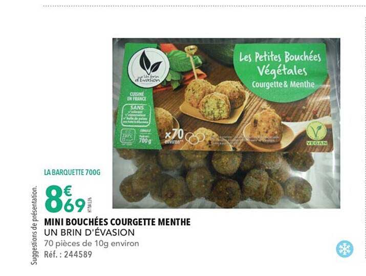 mini bouchées courgette menthe un brin d'évasion