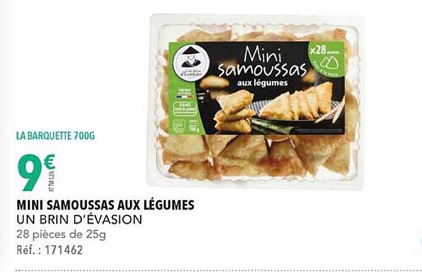 mini samoussas aux légumes un brin d'évasion