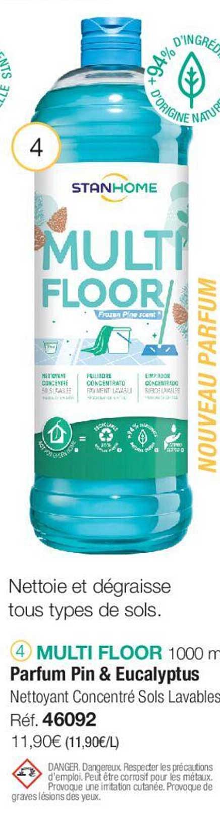 multi floor parfum pin & eucalyptus nettoyant concentré sols lavables