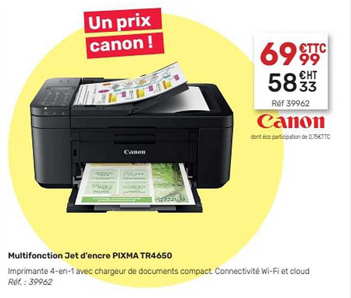 multifonction jet d'encre pixma tr4650 canon