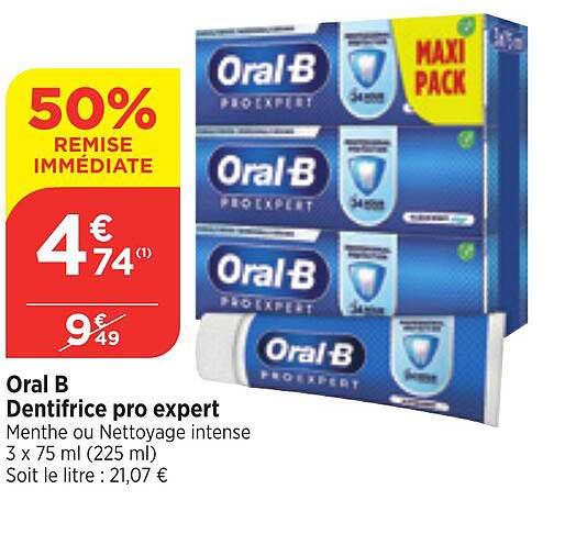 oral b dentifrice pro expert