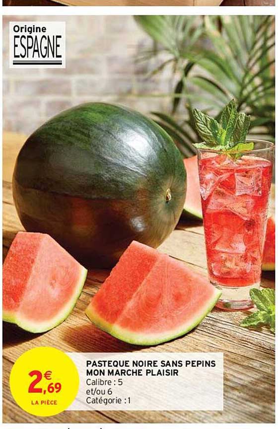 pastèque noire sans pépins mon marché plaisir