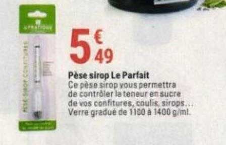 pèse sirop le parfait