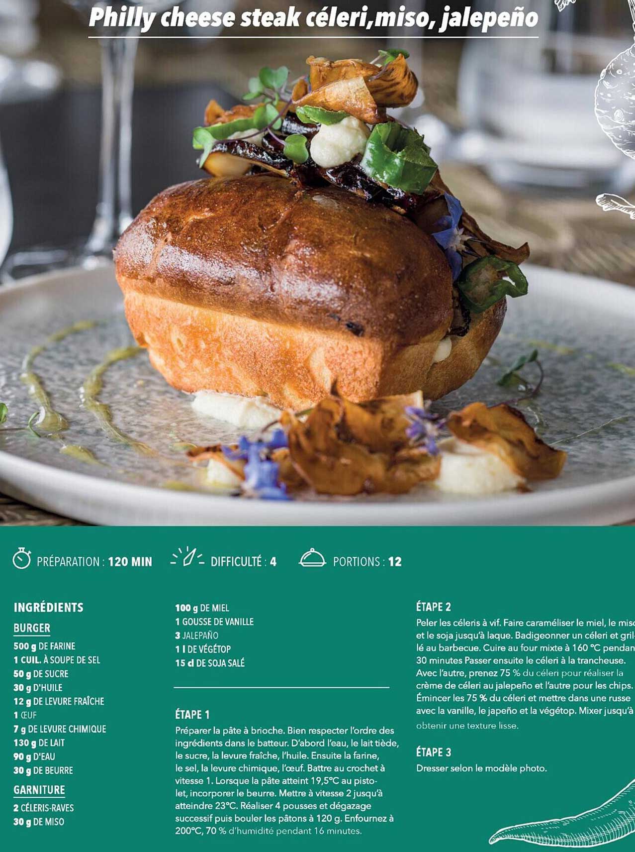 philly cheese steak céleri, miso, jalepeño