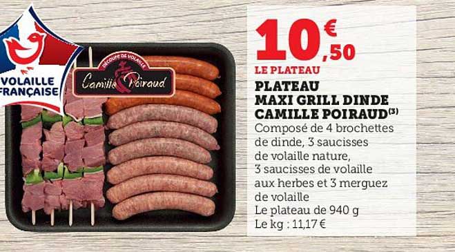 plateau maxi grill dinde camille poiraud