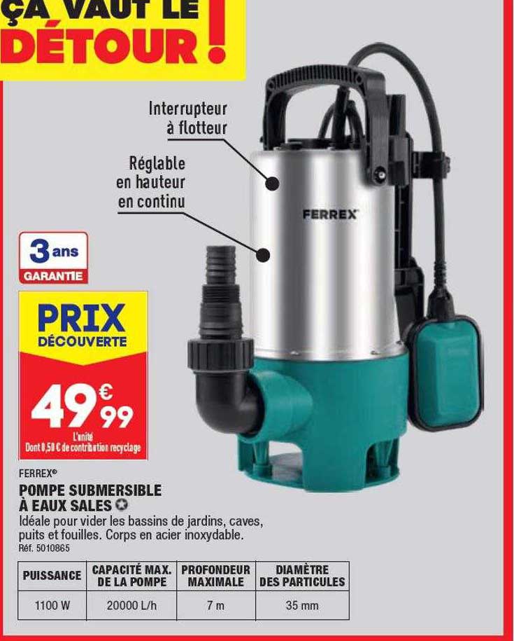 pompe submersible à eaux salés ferrex