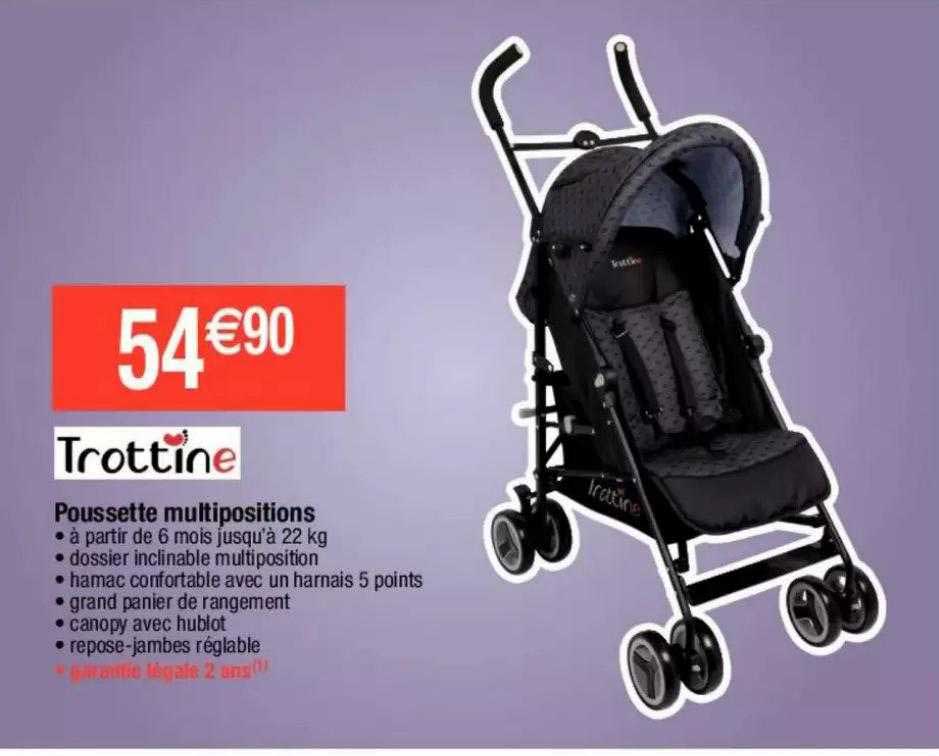 poussette multipositions trottine