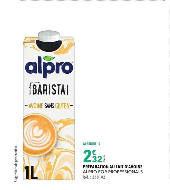 préparation au lait d'avoine alpro professionals