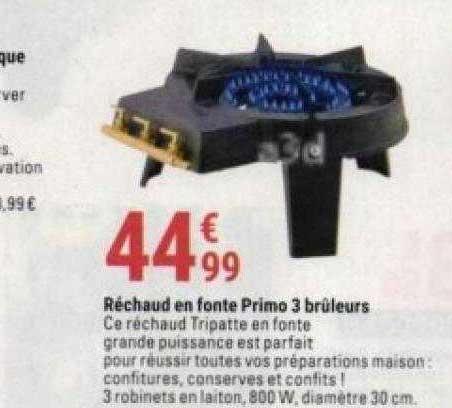 réchaud en fonte primo 3 brûleurs