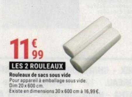 rouleaux de sacs sous vide