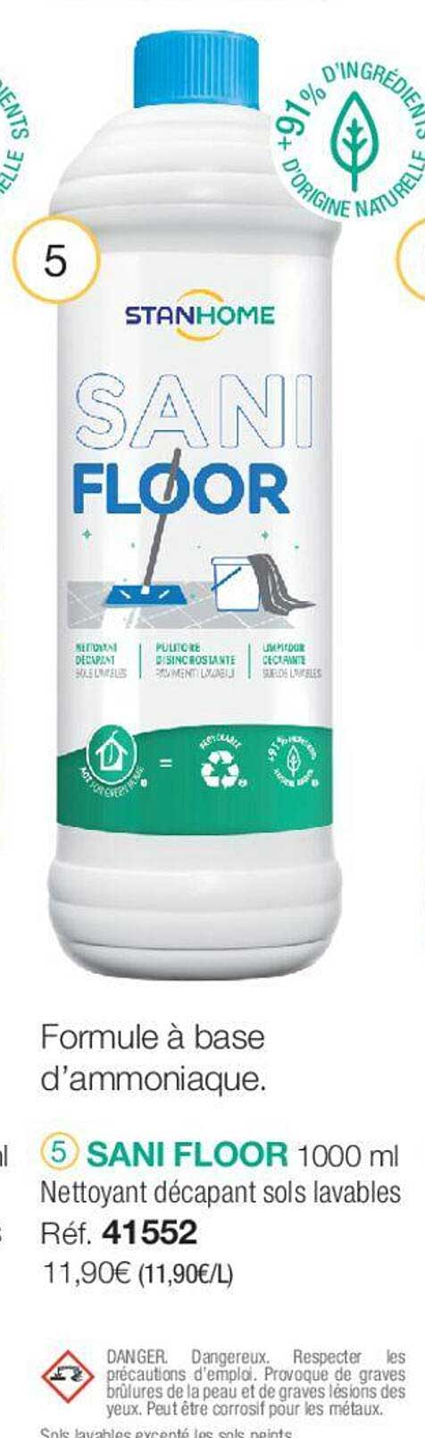 sani floor nettoyant décapant sols lavables