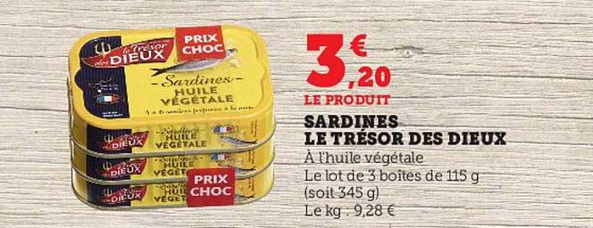 Sardines Le Trésor Des Dieux