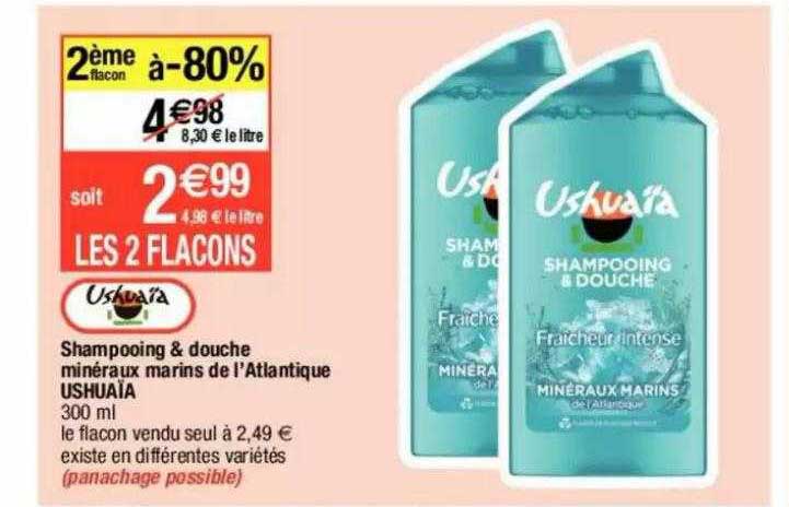shampooing & douche minéraux marins de l'atlantique ushuaïa