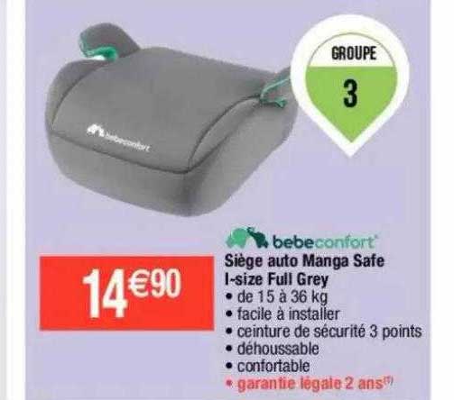 siège auto manga safe i-size full grey bébé confort