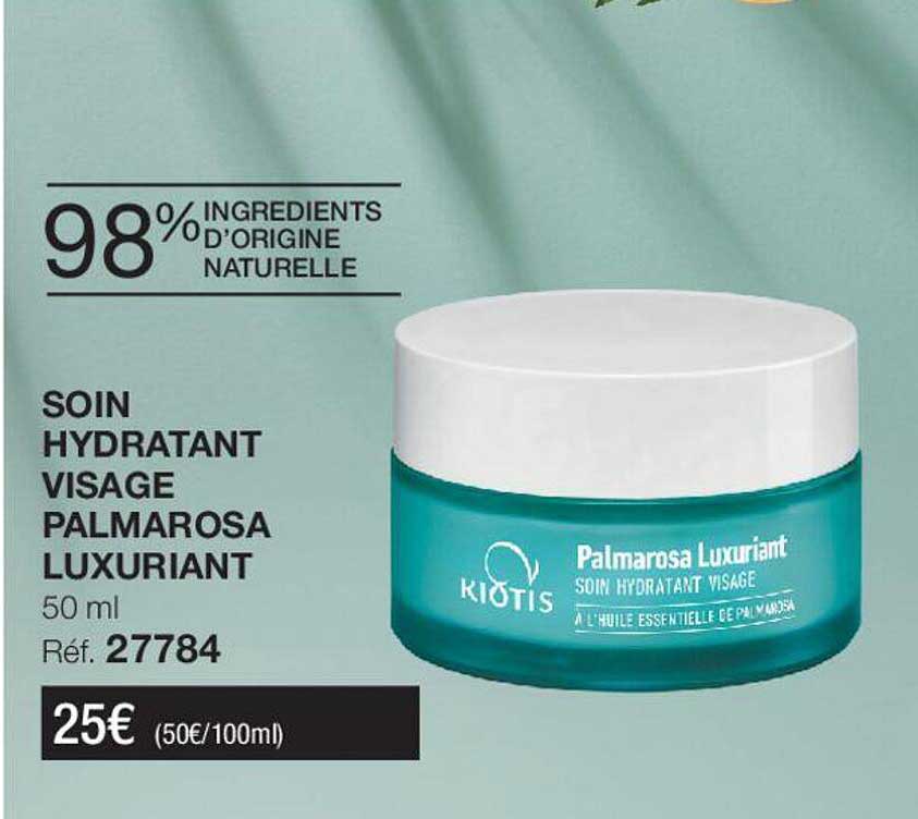 soin hydratant visage palmarosa luxuriant