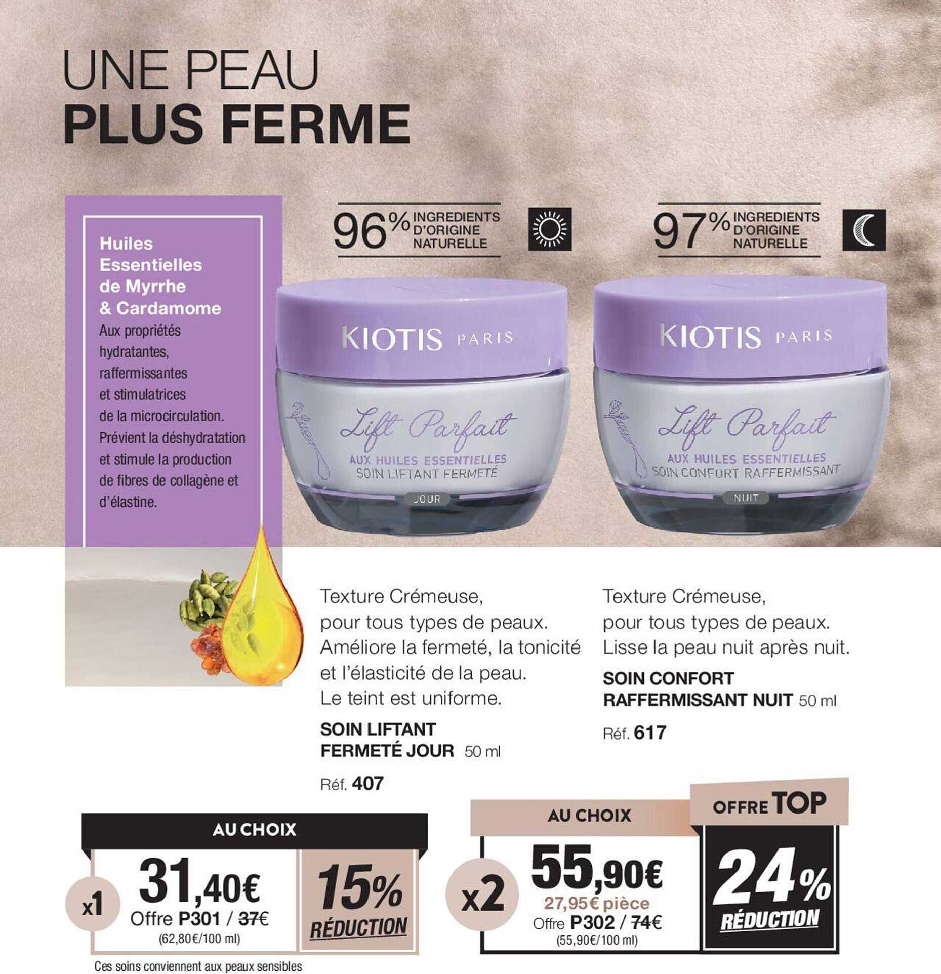 soin liftant fermeté jour soin confort raffermissant nuit