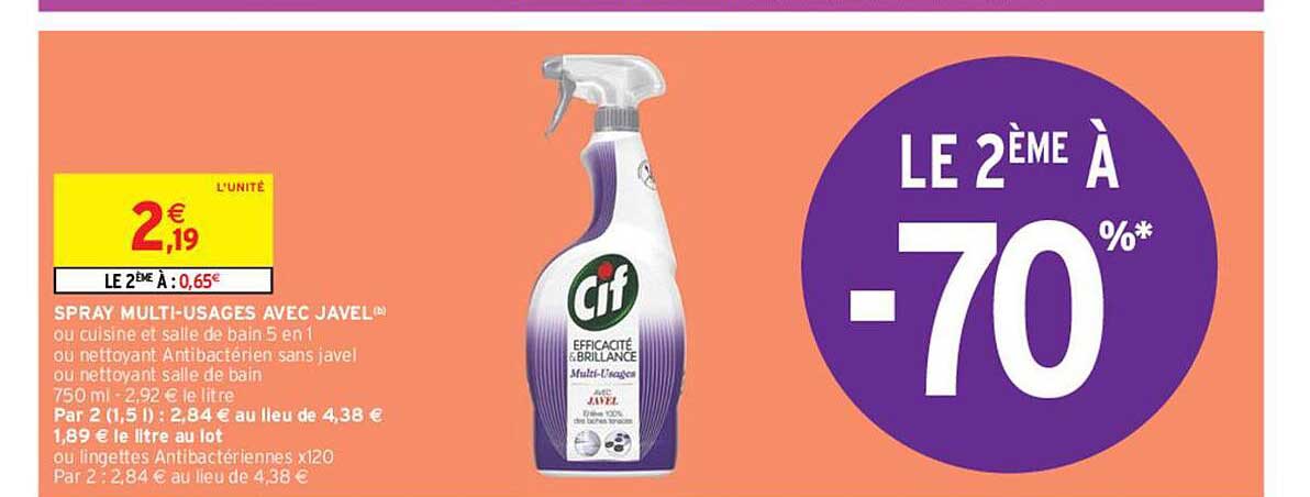 spray multi-usages avec javel