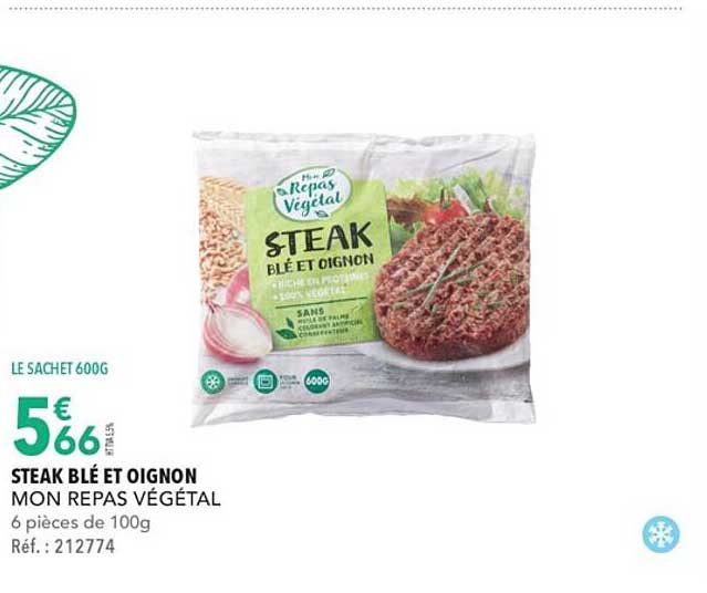 steak blé et oignon mon repas végétal