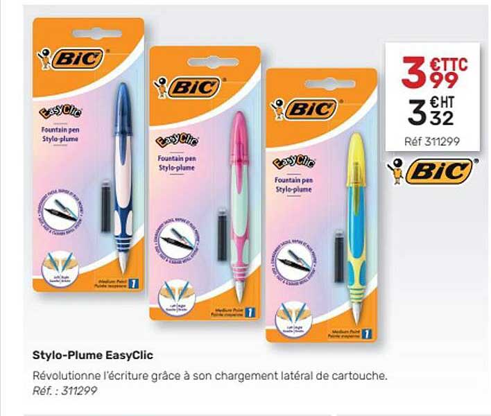 stylo-plume easyclic bic