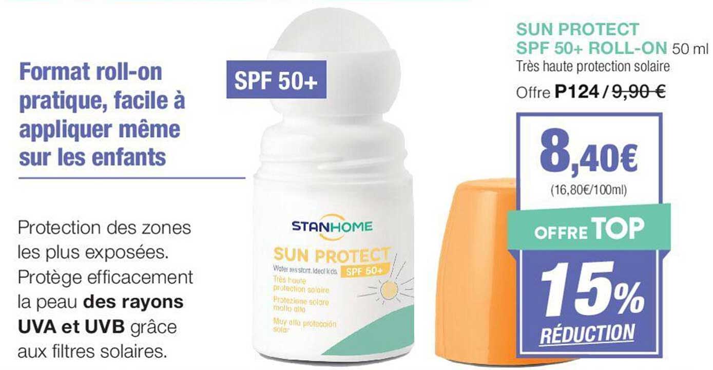 sun protect spf 50+ roll-on très haute protection solaire