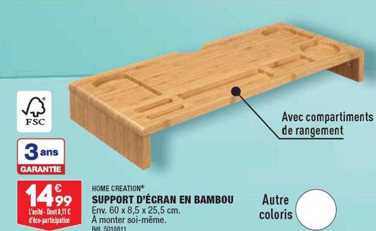 support d'écran en bambou home creation