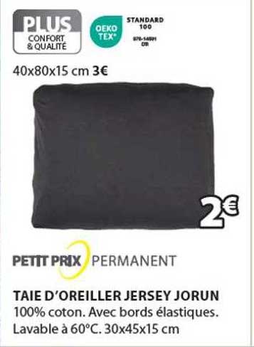 taie d'oreiller jersey jorun
