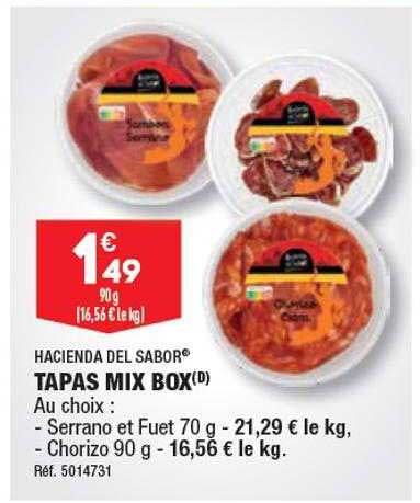 tapas mix box hacienda del sabor