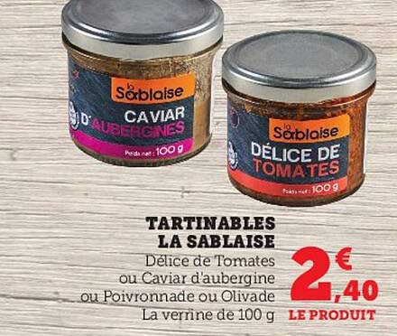 tartinables la sablaise