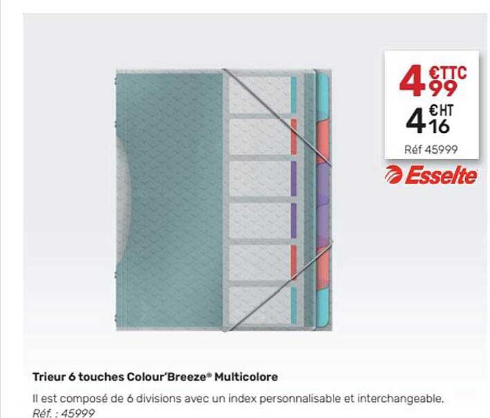 trieur 6 touches colour'breeze multicolore