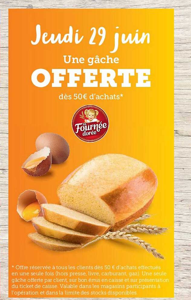 une gâche offerte