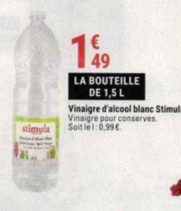 vinaigre d'alcool blanc stimula