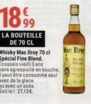 whisky mac llroy 70cl spécial fine blend
