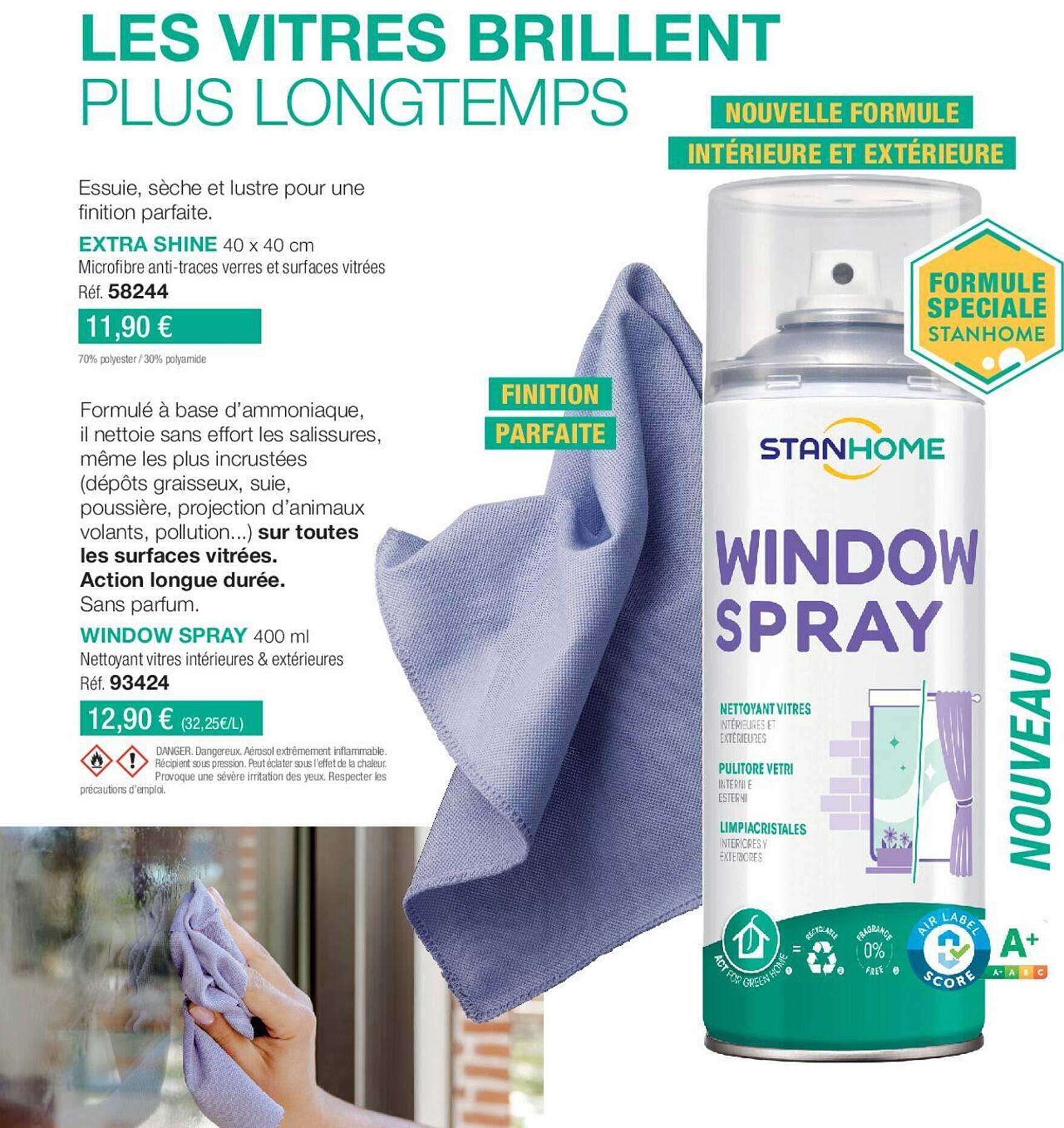 window spray nettoyant vitres intérieures & extérieures