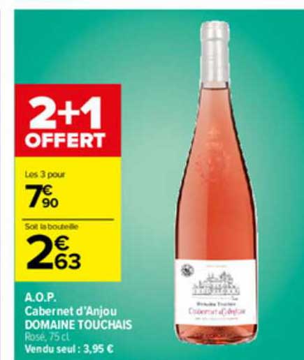 a.o.p. cabernet d'anjou domaine touchais