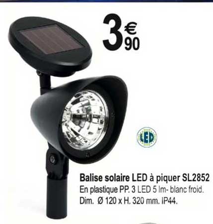 balise solaire led à piquer sl2852