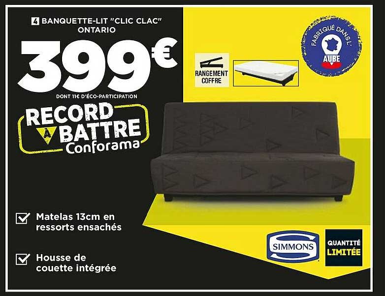 banquette-lit "clic clac" ontario